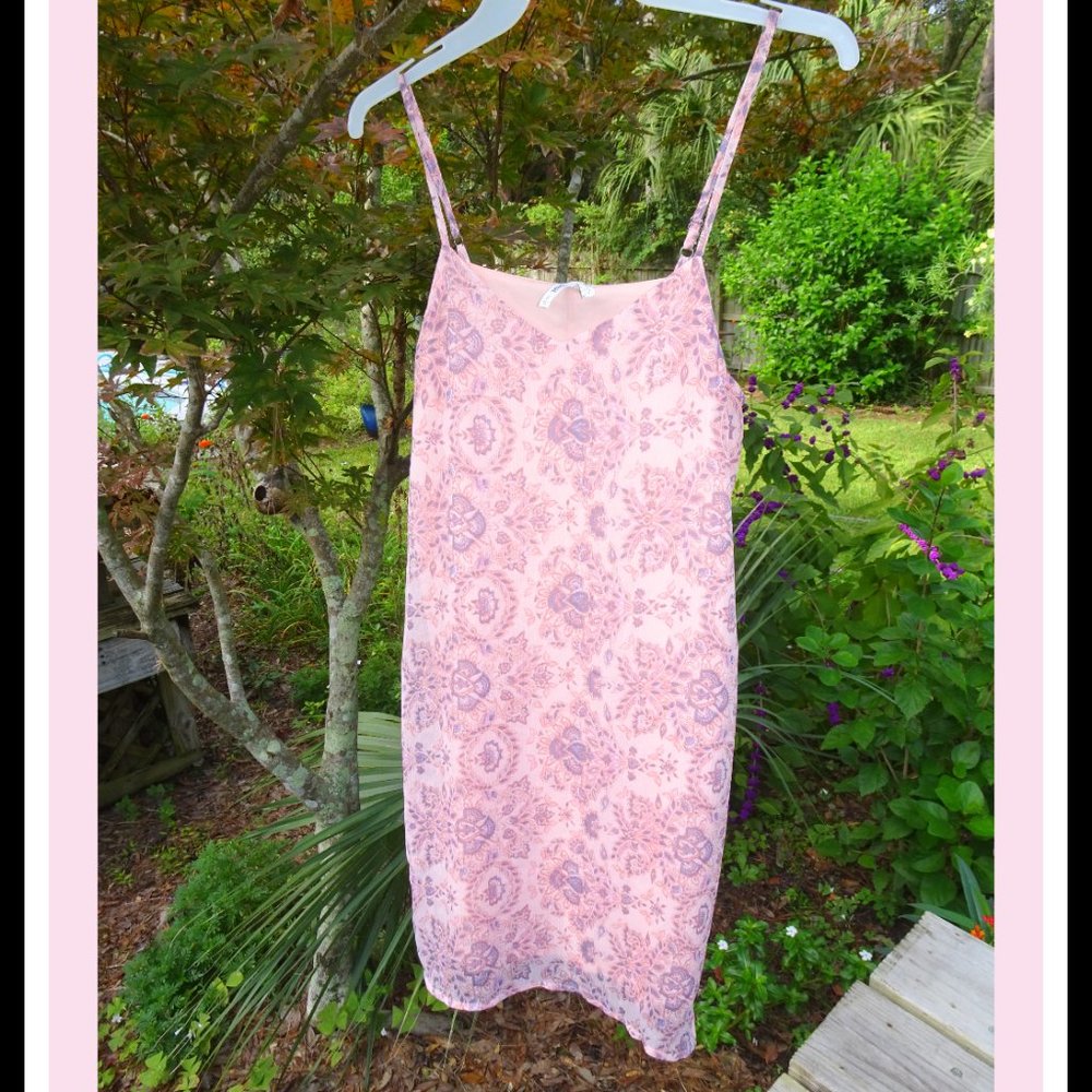 Mudd Pink Floral/Paisley Slip Dress Size S